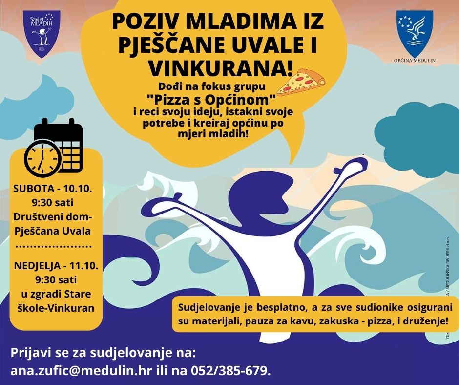 MLADI ZA MEDULIN – DJELUJ LOKALNO Ovog vikenda posljednje fokus grupe u Pješčanoj Uvali i Vinkuranu